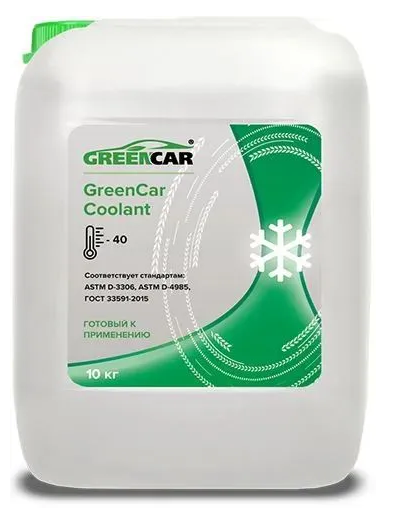 Антифриз GreenCar Coolant зеленый 10кг канистра