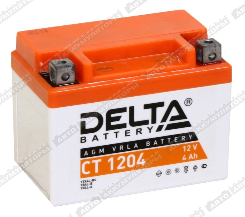 АКБ Delta 4 Ач CT 1204 (YT4L-BS)