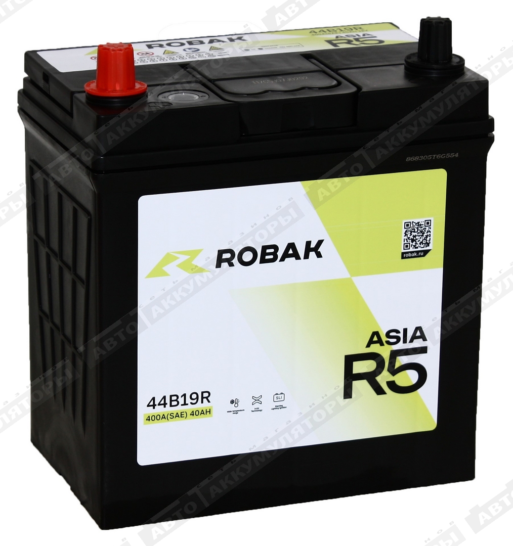 АКБ Robak ASIA R5 40 Ач 6СТ-40.1 VL 44B19R АКБ Robak ASIA R5 40 Ач 6СТ-40.1 VL 44B19R