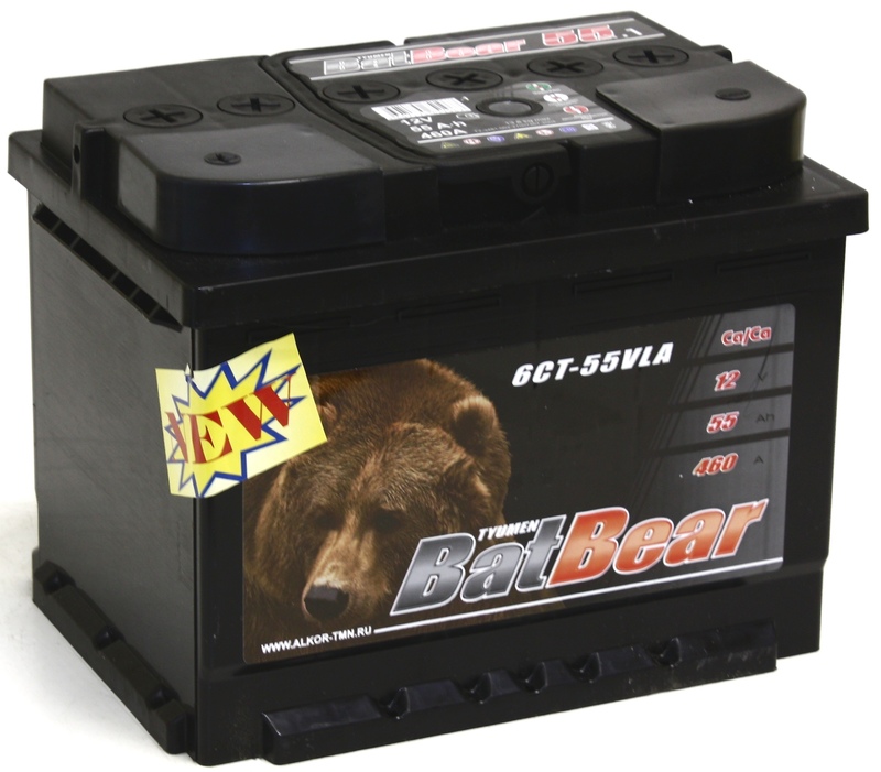 АКБ Batbear 55 Ач 6СТ-55VLA Ca/Ca (куб)