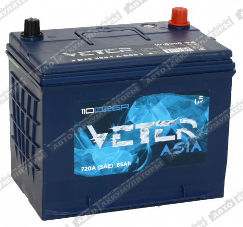 АКБ VETER ASIA 85 Ач 6СТ-85.1 VL 110D26FR