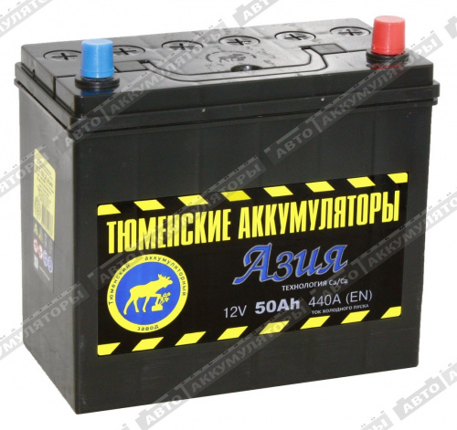 АКБ Тюмень 50 Ач о/п 6СТ-50LR Азия АКБ Тюмень 50 Ач о/п 6СТ-50LR Азия