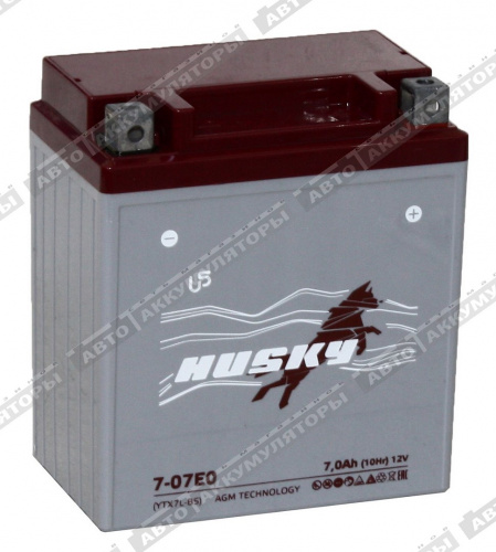 АКБ HUSKY 7 Ач 7-07E0 (CT 1207.1, YTX7L-BS) АКБ HUSKY 7 Ач 7-07E0 (CT 1207.1, YTX7L-BS)