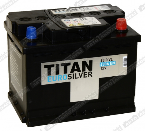 АКБ Titan Euro Silver 63 Ач о/п 6СТ-63.0 VL (kamina)