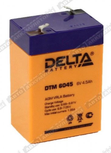 АКБ Delta 4.5 Ач 6 Вольт DTM 6045