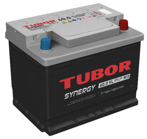 АКБ 6СТ - 60 Ач TUBOR SYNERGY VL Euro низ.