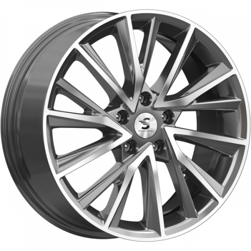 Premium Series КР010 7,5x18 5*114,3 Et:39 Dia:60,1 Diamond Gloss Graphite