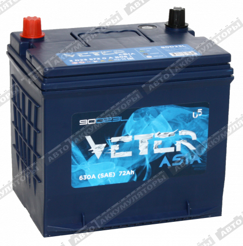 АКБ VETER ASIA 72 Ач о/п 6СТ-72.0 VL 90D23FL АКБ VETER ASIA 72 Ач о/п 6СТ-72.0 VL 90D23FL